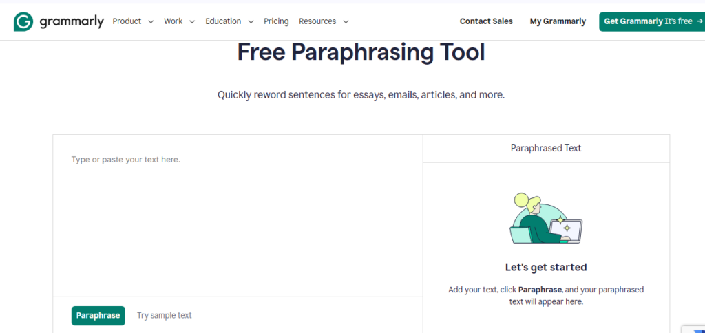 Grammarly paraphrasing tool